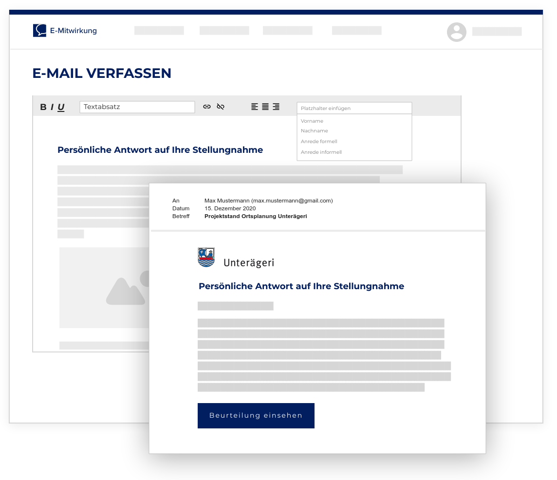 >Automatisierter E-Mail Dialog